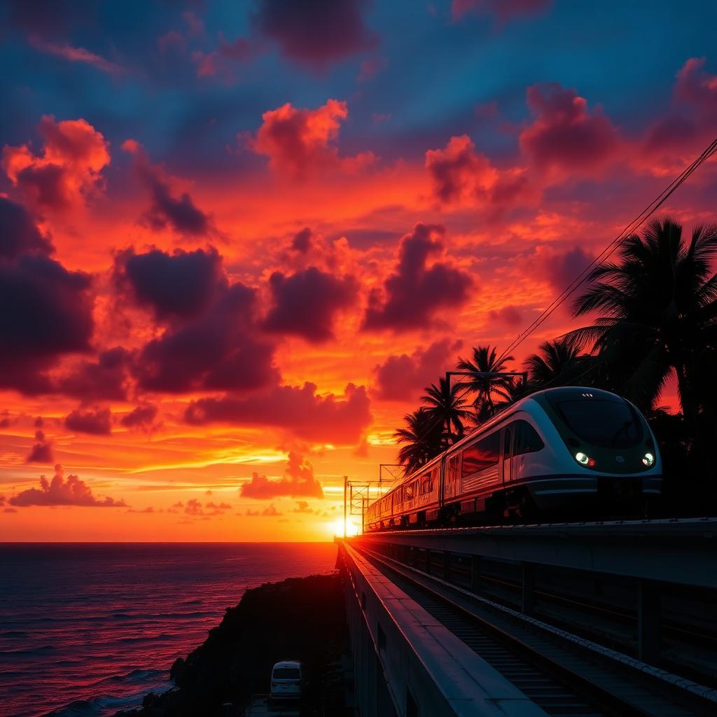 Sunset Over the Atlantic Line