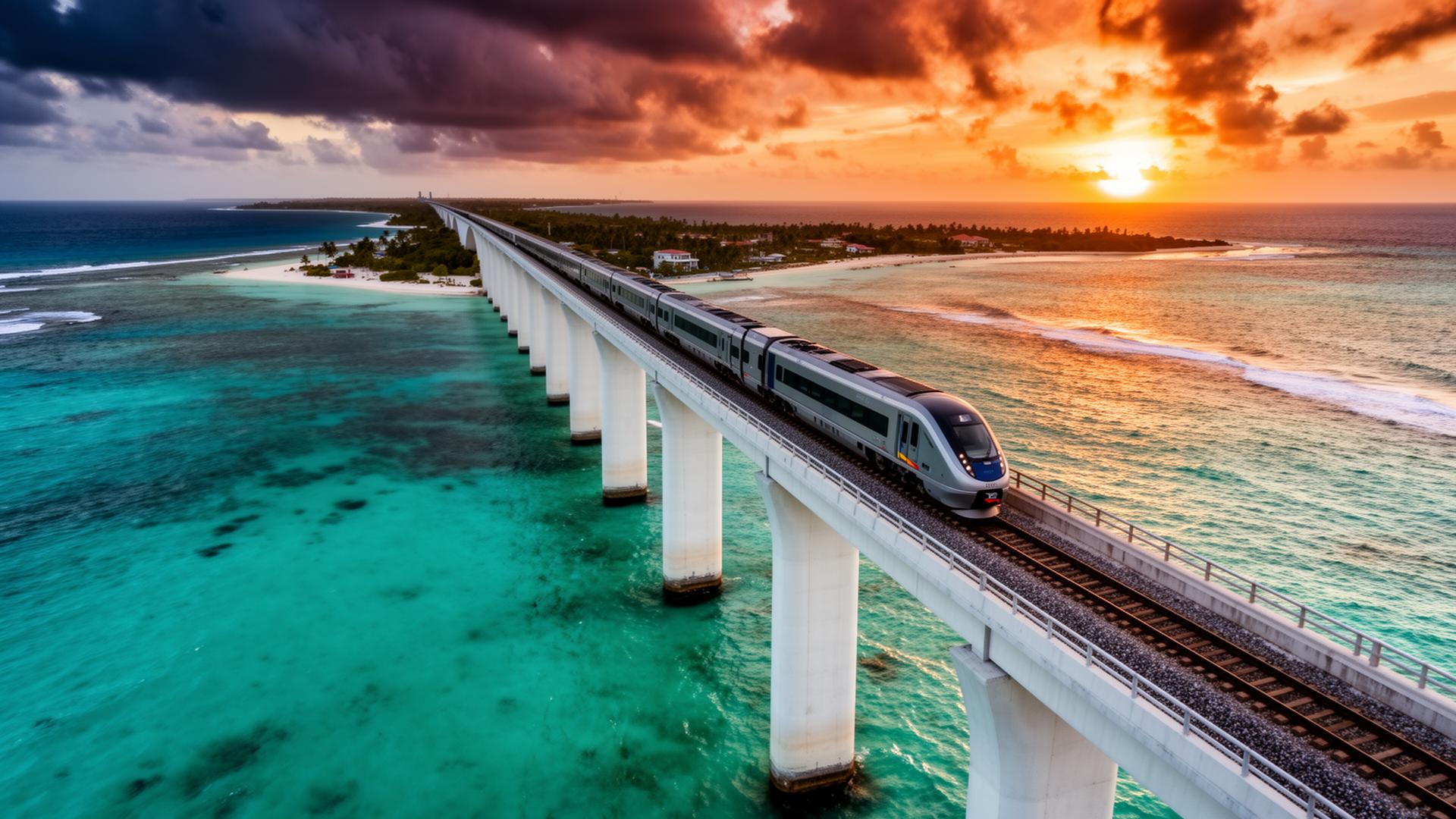 Caribbean Coastal Viaduct · Sunset